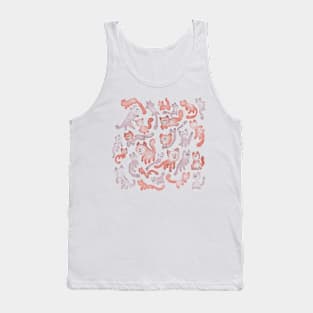 Cute Watercolor Cats Tank Top